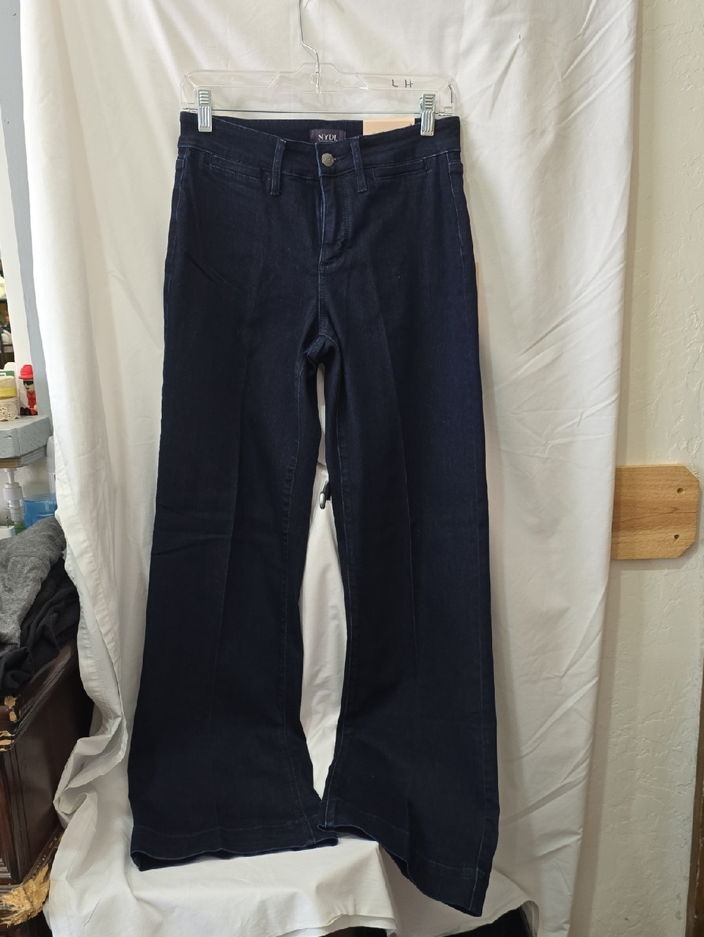 NYDJ Navy Wide-Leg Flare Jeans